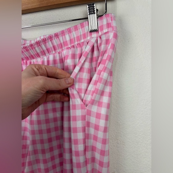 Draper James Hilary Pink Gingham Pajama Set Size Small checkered girly Lounge - Picture 8 of 13